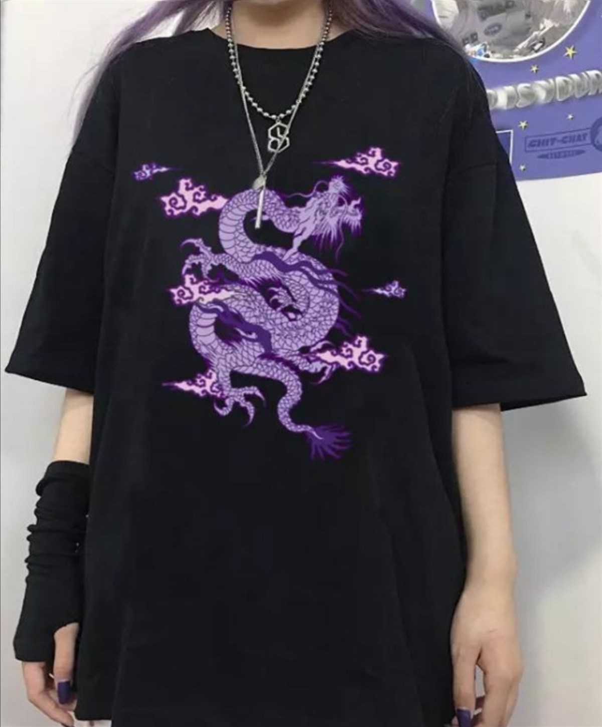 Anime Harajuku Mor Dragon T-shirt