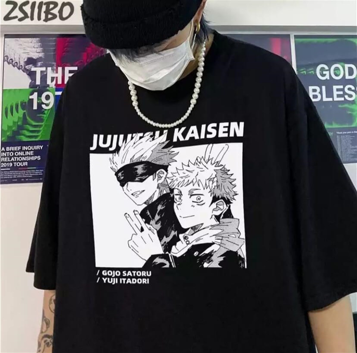 Anime Jujutsu Kaisen Siyah Unisex