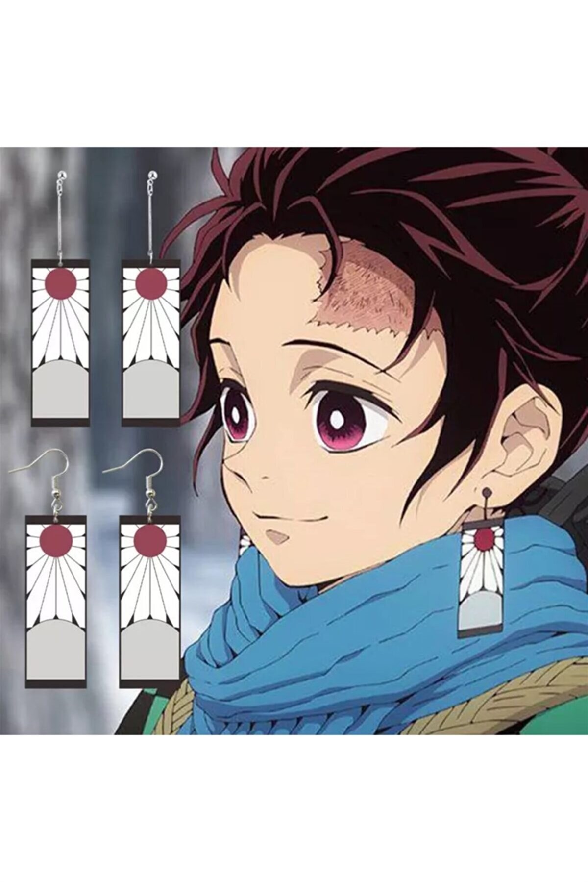 Anime Kimetsu No Yaiba Tanjiro Kamado Küpe