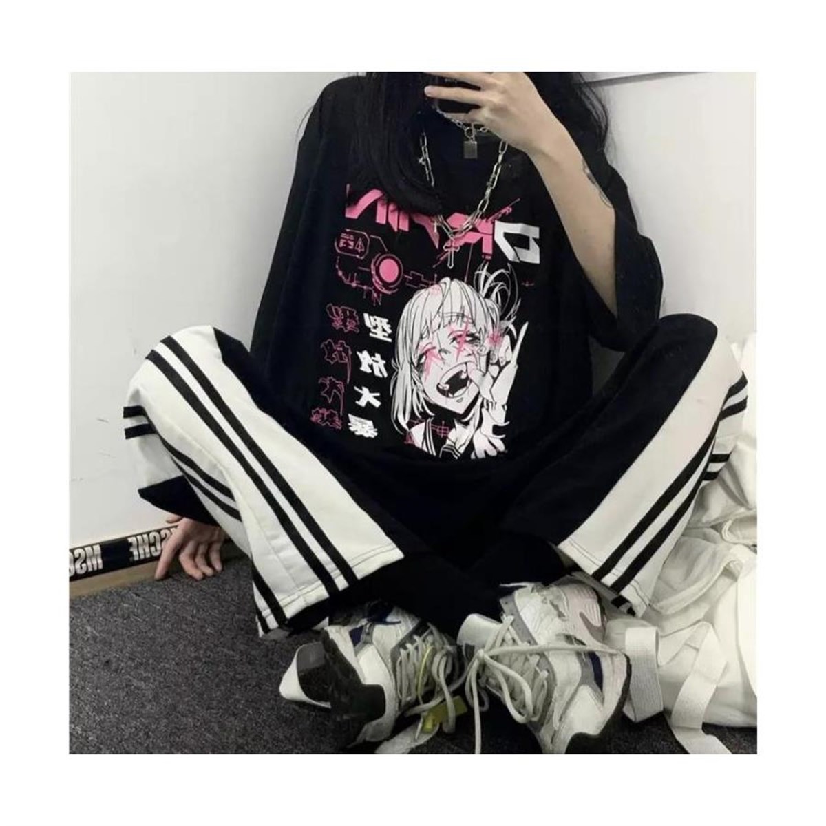 Anime My Hero Academia Toga Karikatür Unisex Oversize T-shirt