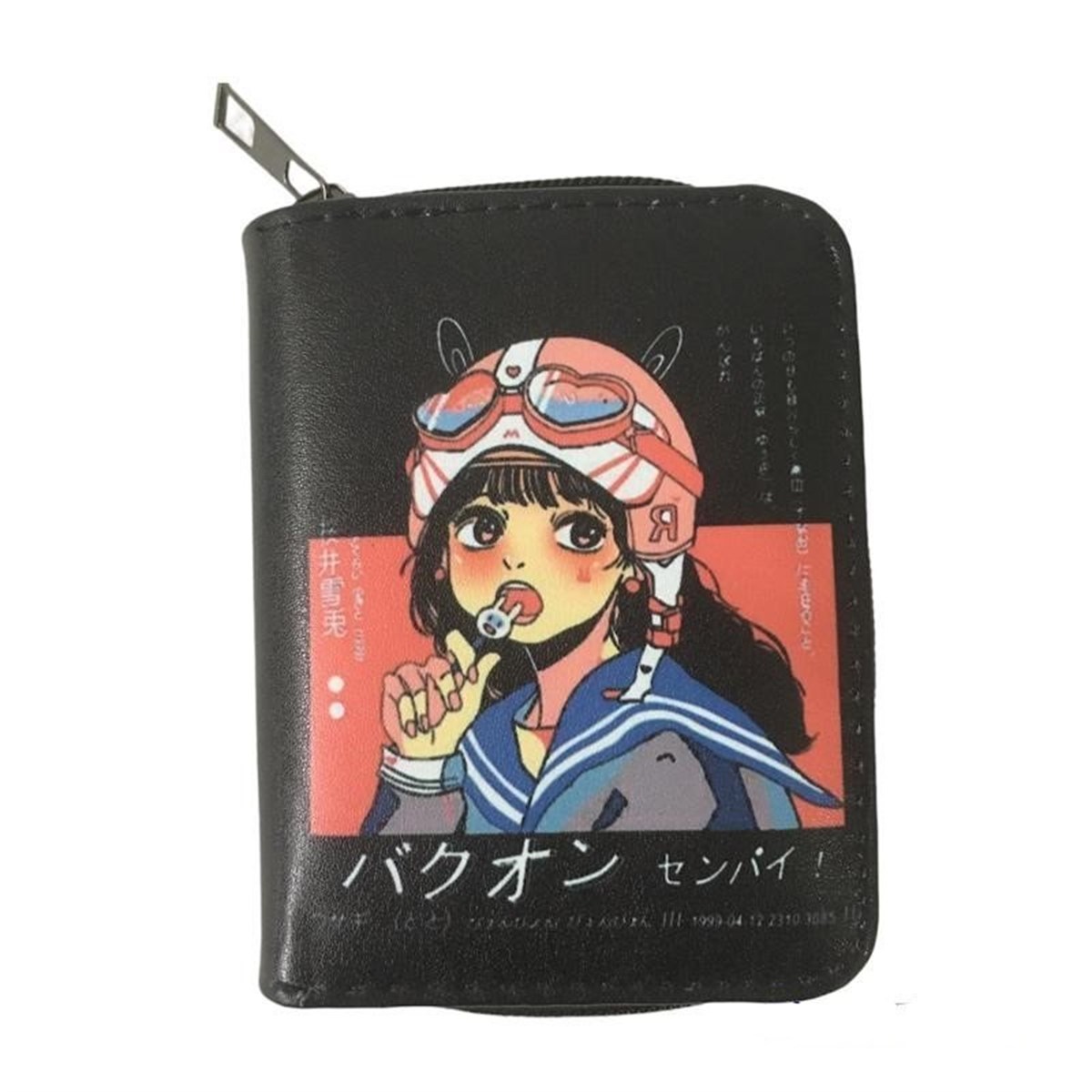 Anime Siyah Lolipop Girl Baskılı Cüzdan