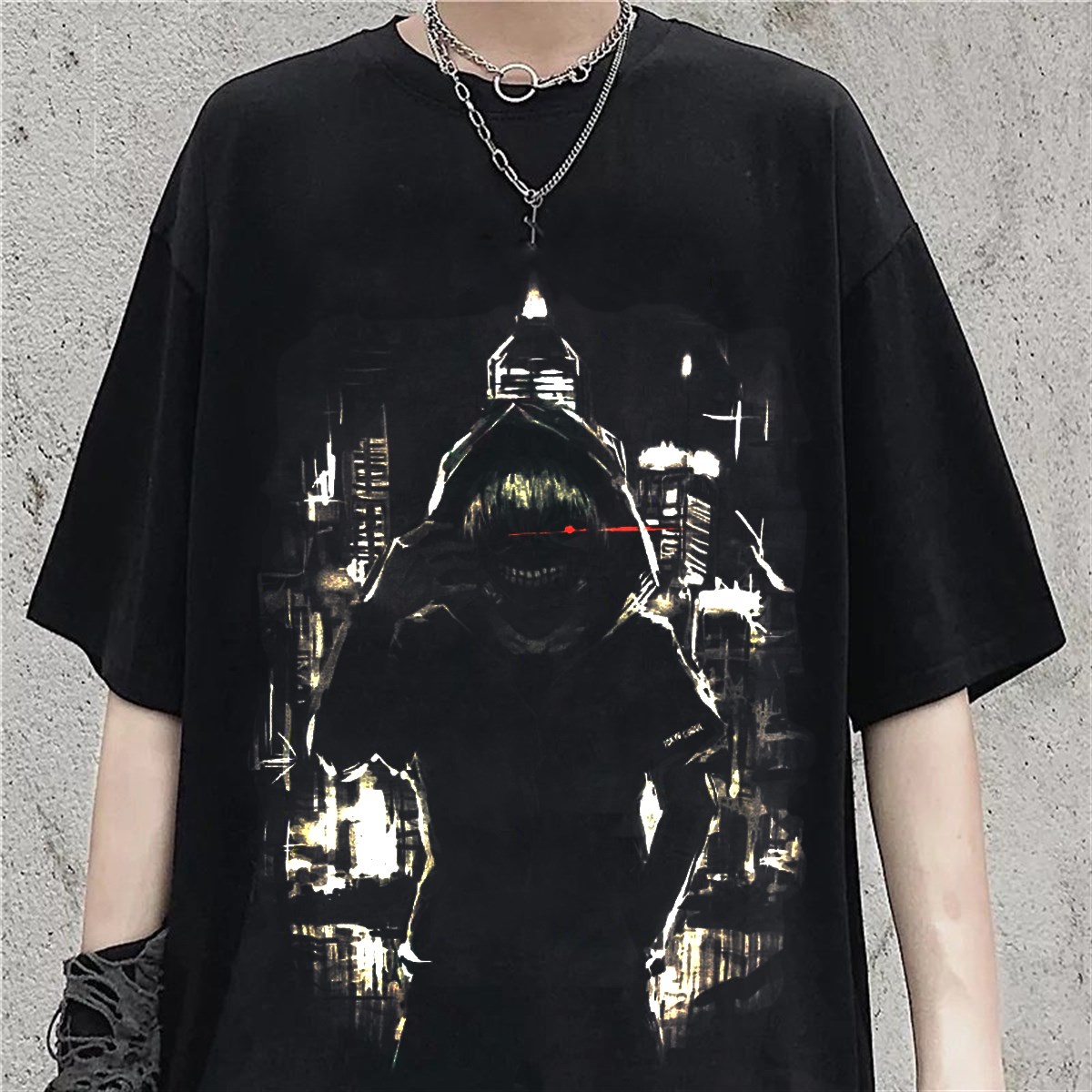 Anime Tokyo Ghoul Ken Kaneki Siyah Unisex Tshirt