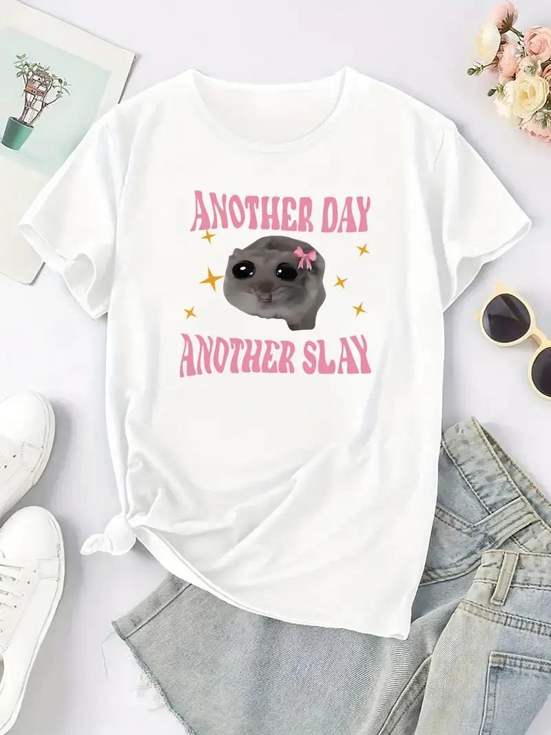 Another Day Another Slay Baskılı Oversize T-shirt