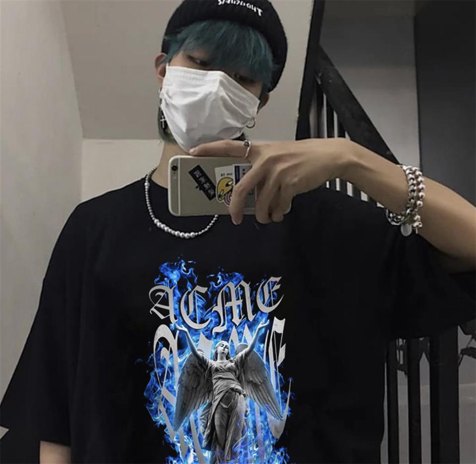 Art Winged Siyah Unisex Oversize T-shirt