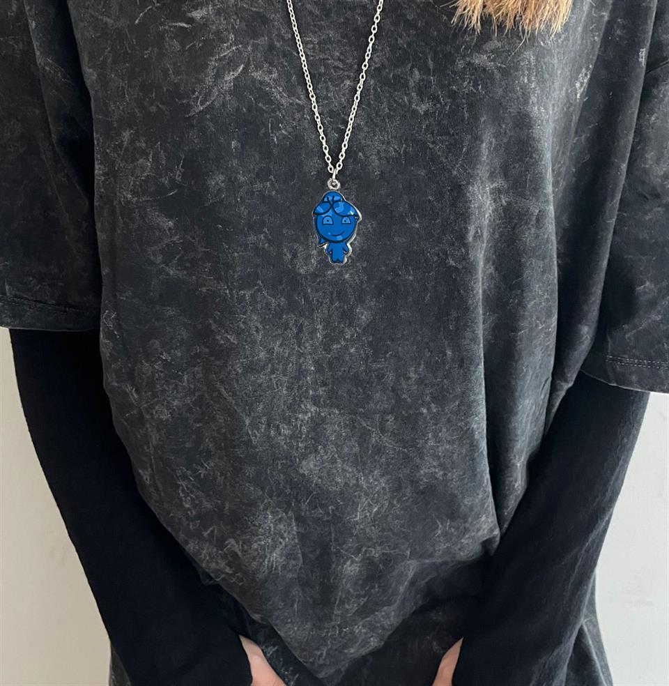 Ateş Ve Su Blue Watergirl Tasarım Kolye