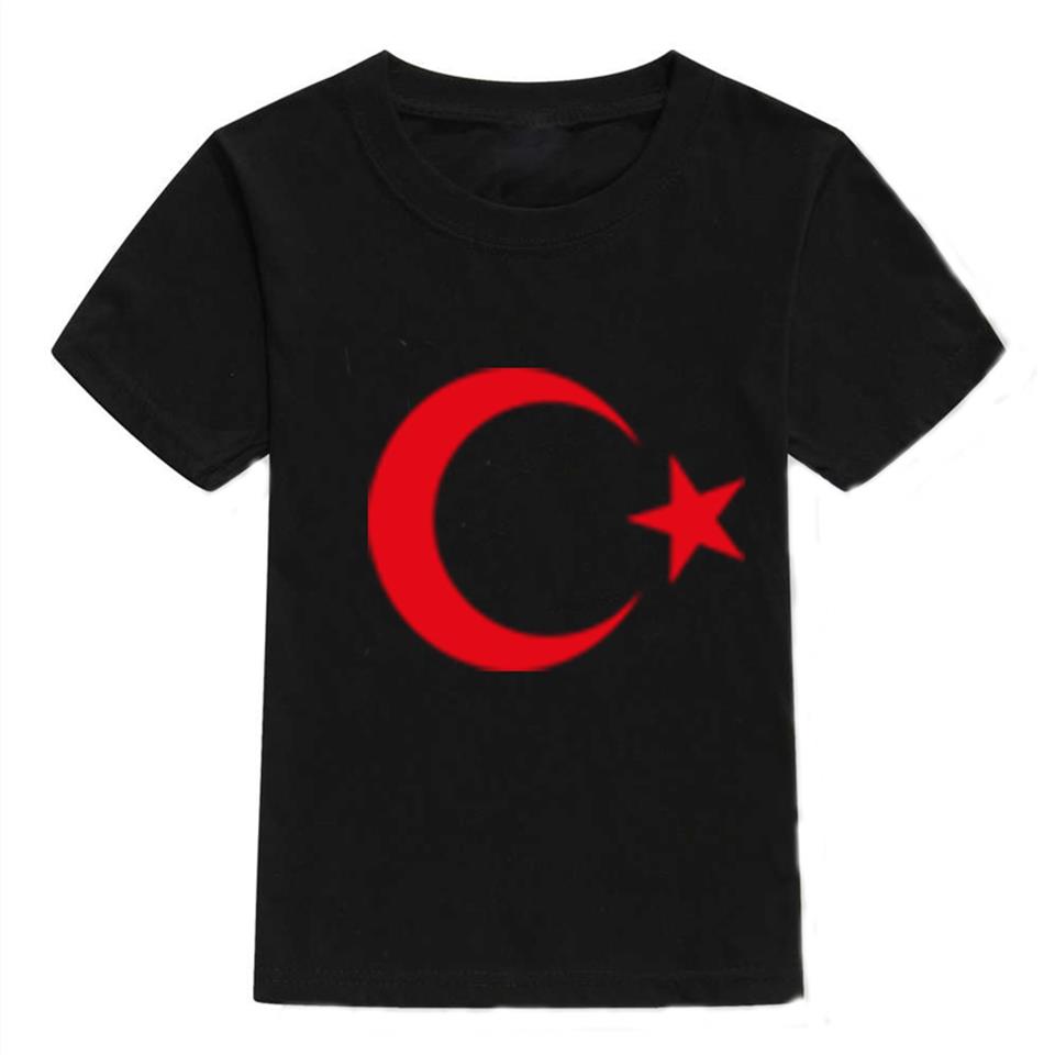 Ay Yıldız Baskılı Siyah Çocuk T-shirt