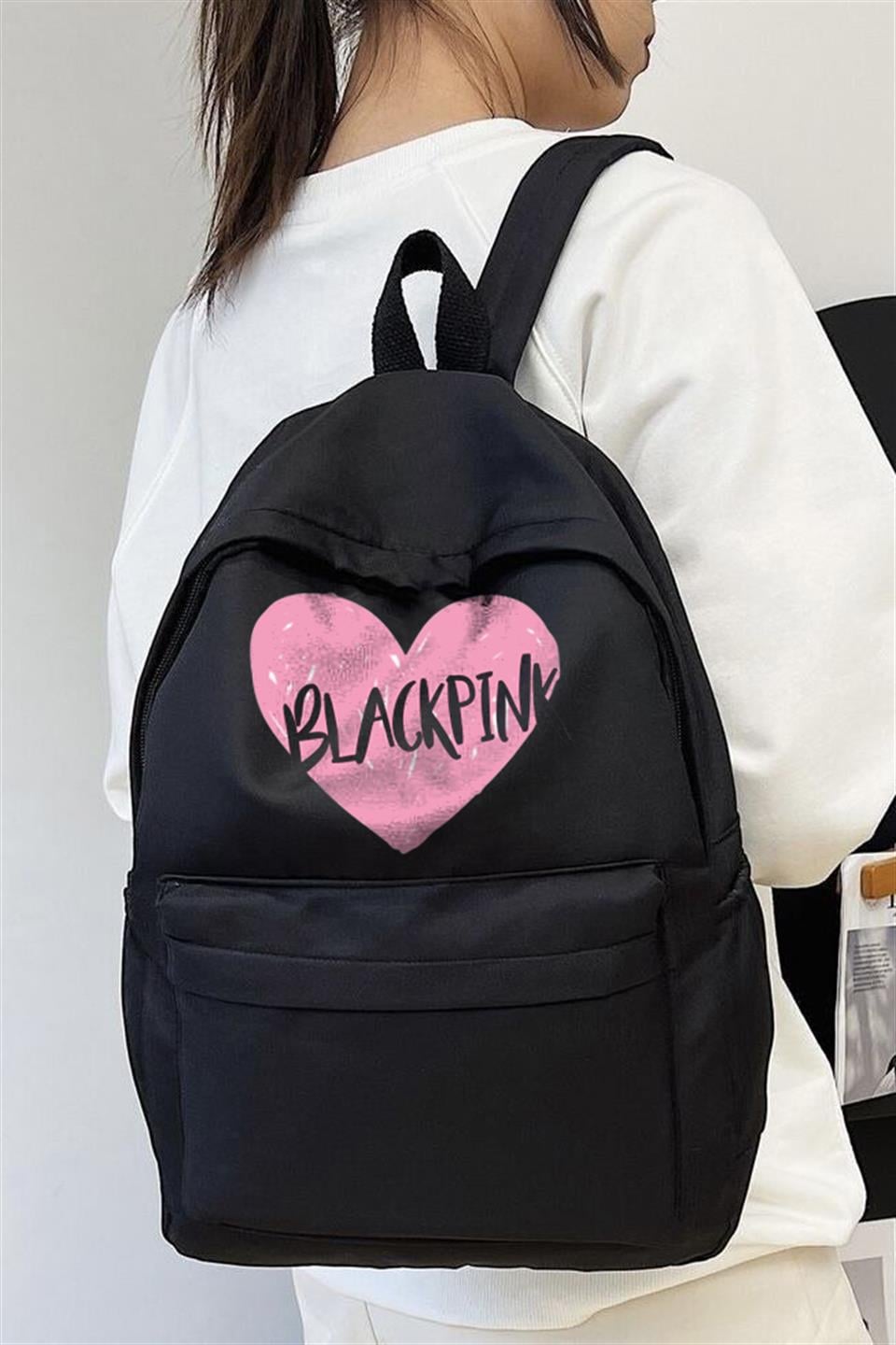 Blackpink Heart Baskılı Unisex Postacı Çantası