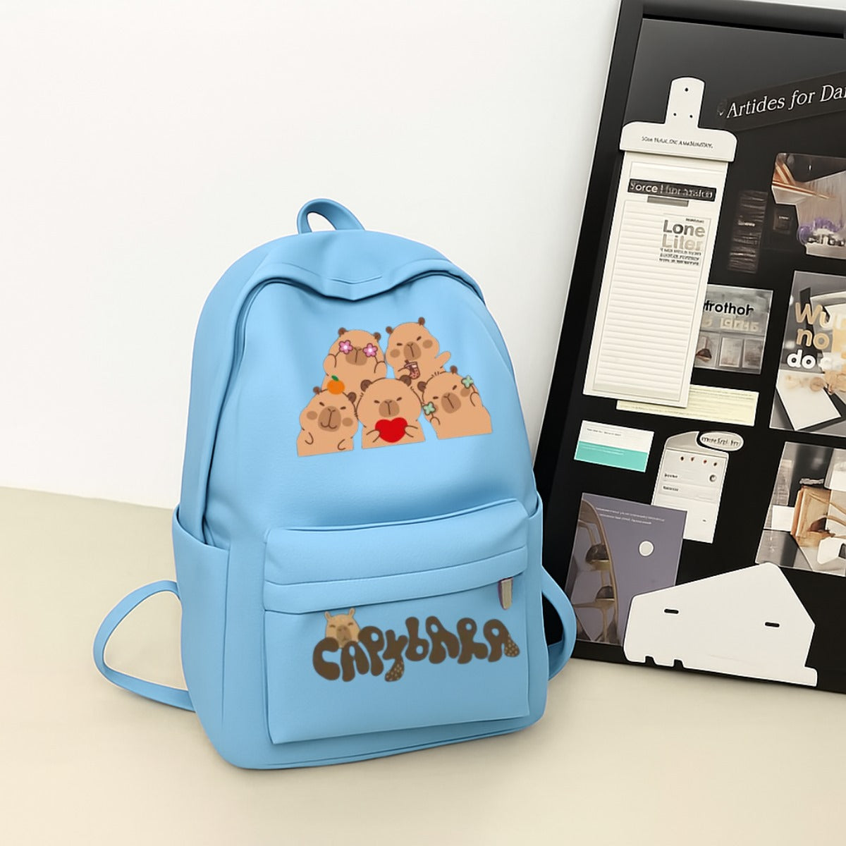 CapyBara Baskılı Renkli Unisex Okul Sırt Çantası
