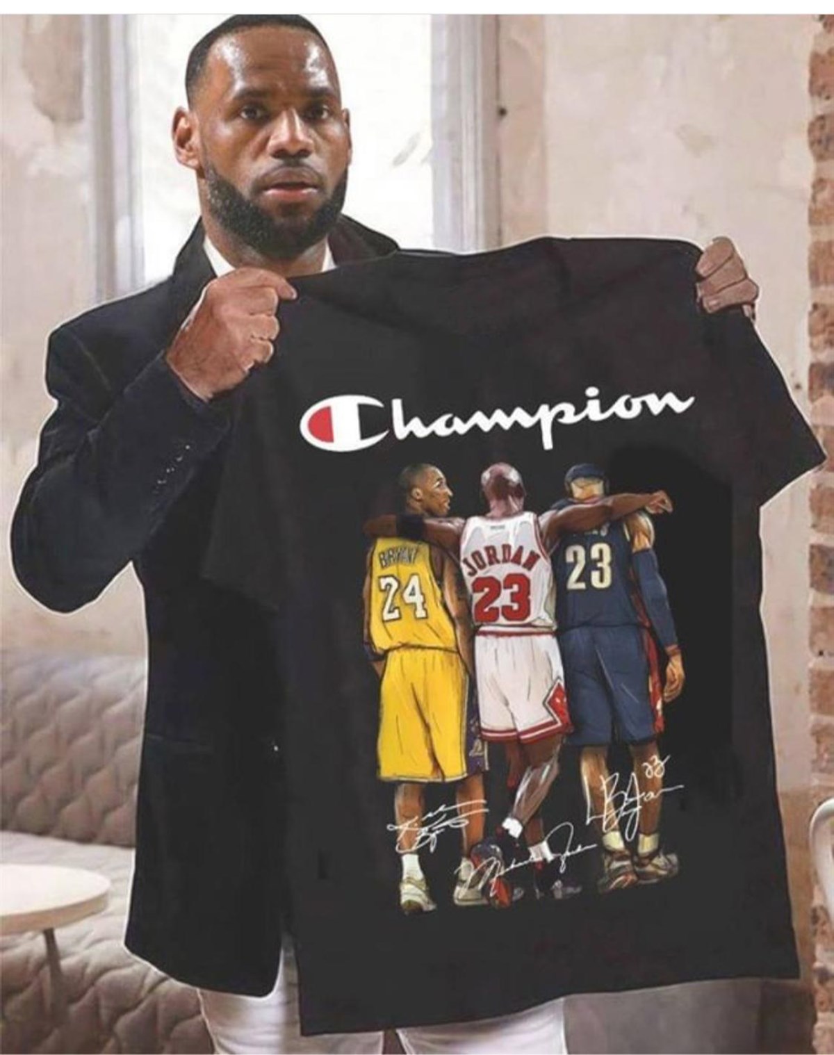 Champ Basketball Baskılı Unisex T-shirt