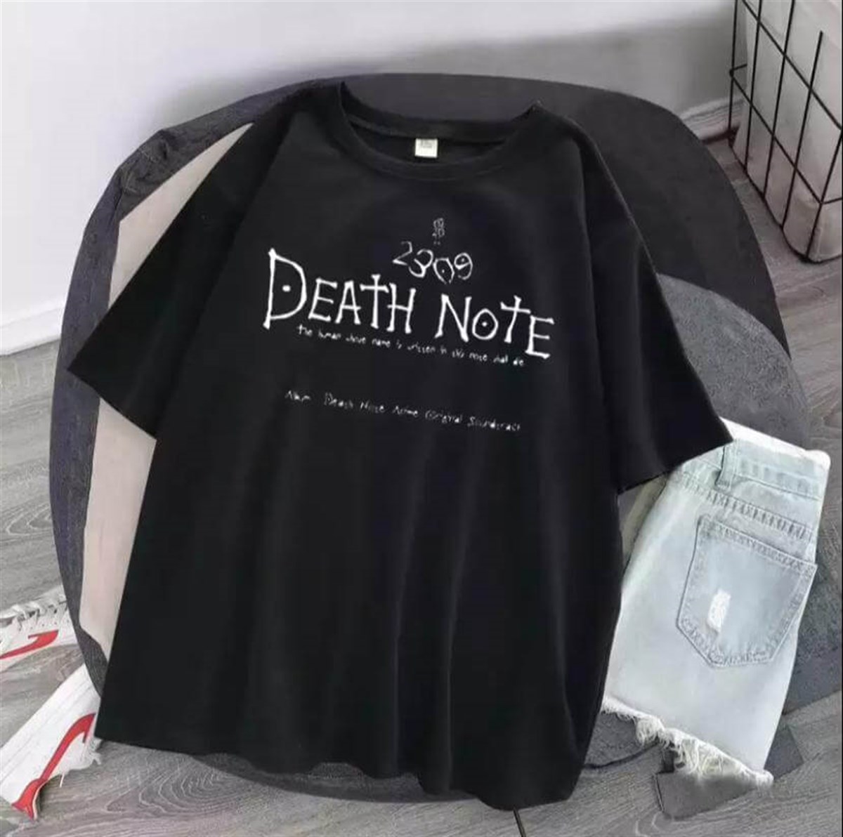 Death Note The Human Whore Name Is... Siyah Unisex T-shirt