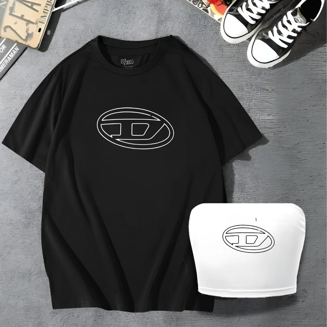 Diesel Detail Couple T-Shirt & Croptop