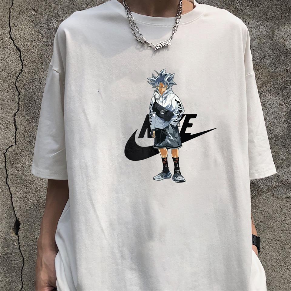 Dragon Ball Goku Baskılı Beyaz Unisex Oversize T-shirt