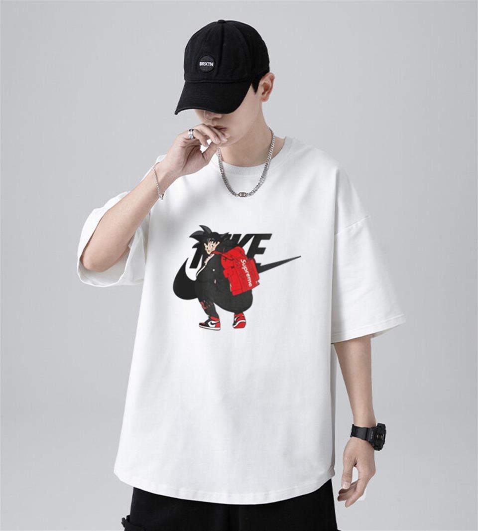 Dragon Ball Super Baskılı Beyaz Unisex Oversize T-shirt