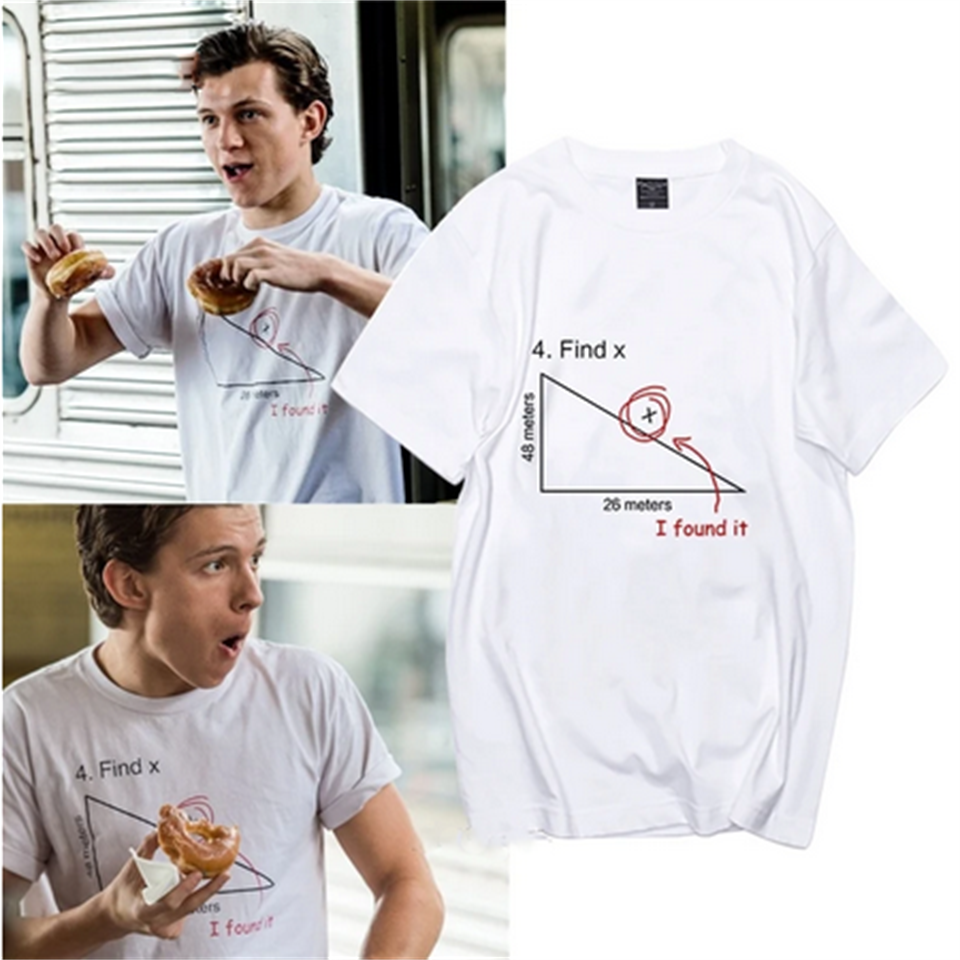 Geometry Problem Baskılı Beyaz Unisex Oversize T-shirt