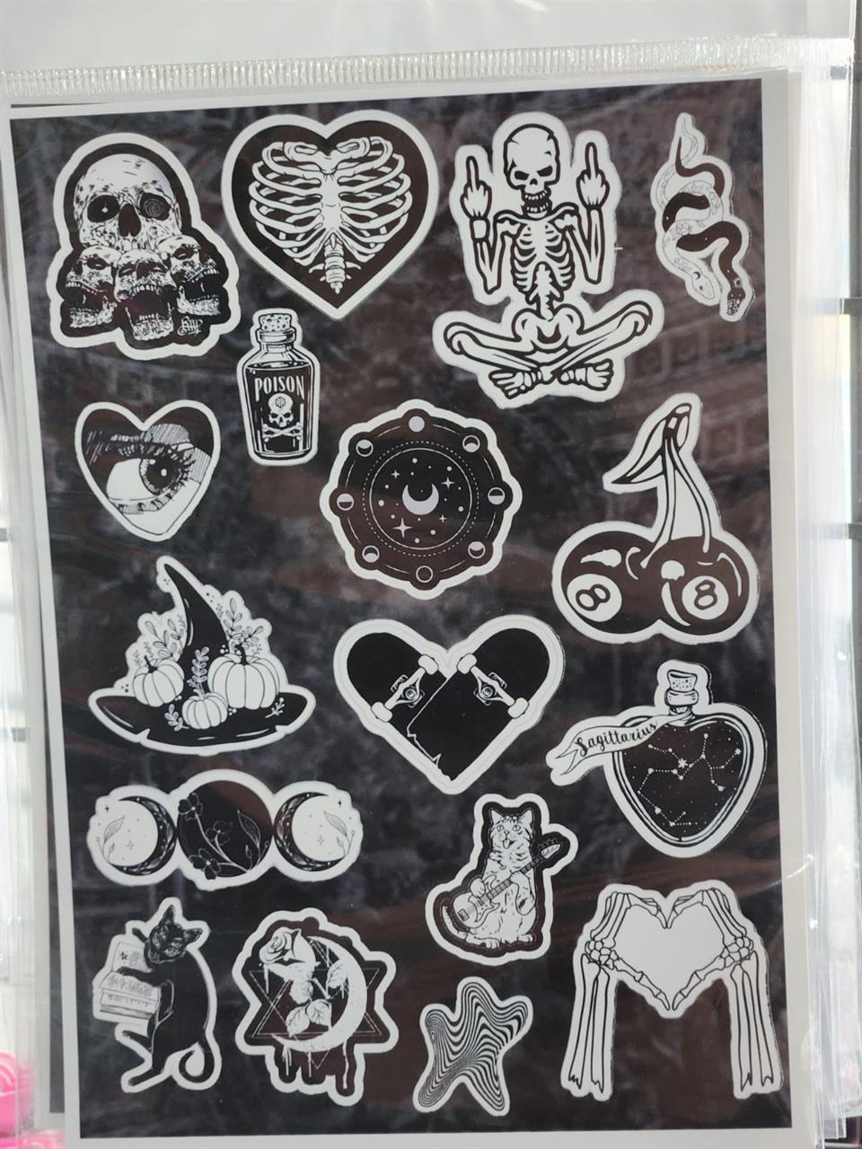 Gothic Baskılı Yapışkanlı Etiket