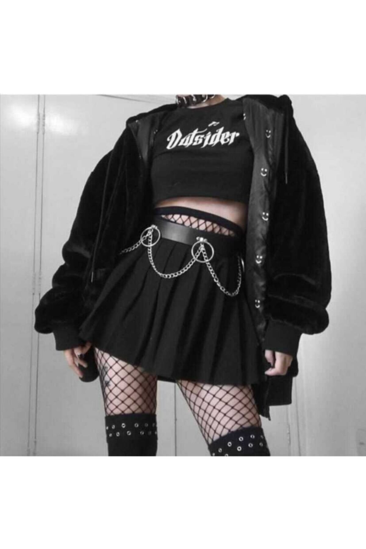 Gothic Halkalı Zincirli Unisex Bel Aksesuarı