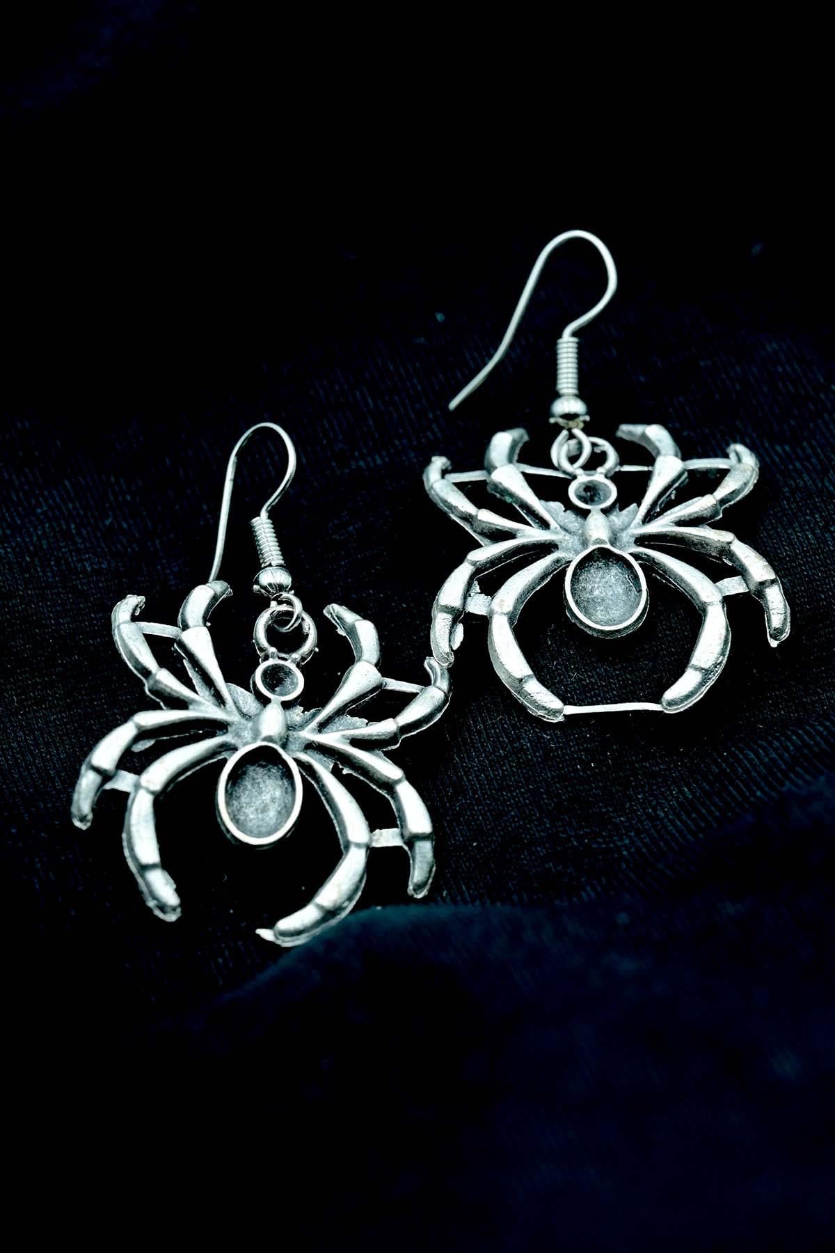 Gothic Spider Çift Küpe