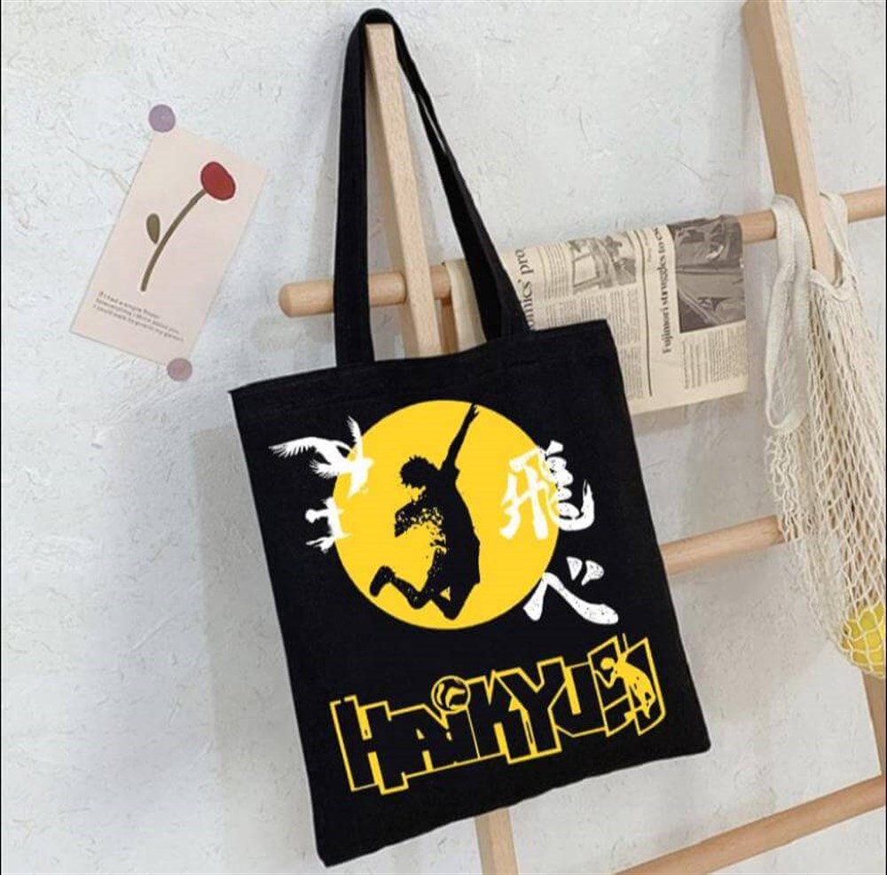 Haikyuu Anime Yıkanabilir Ham Bez Çanta