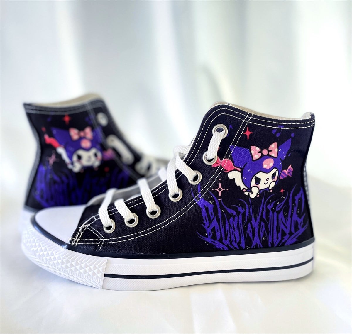 Harajuku Kuromi Gotik Uzun Canvas Ayakkabı