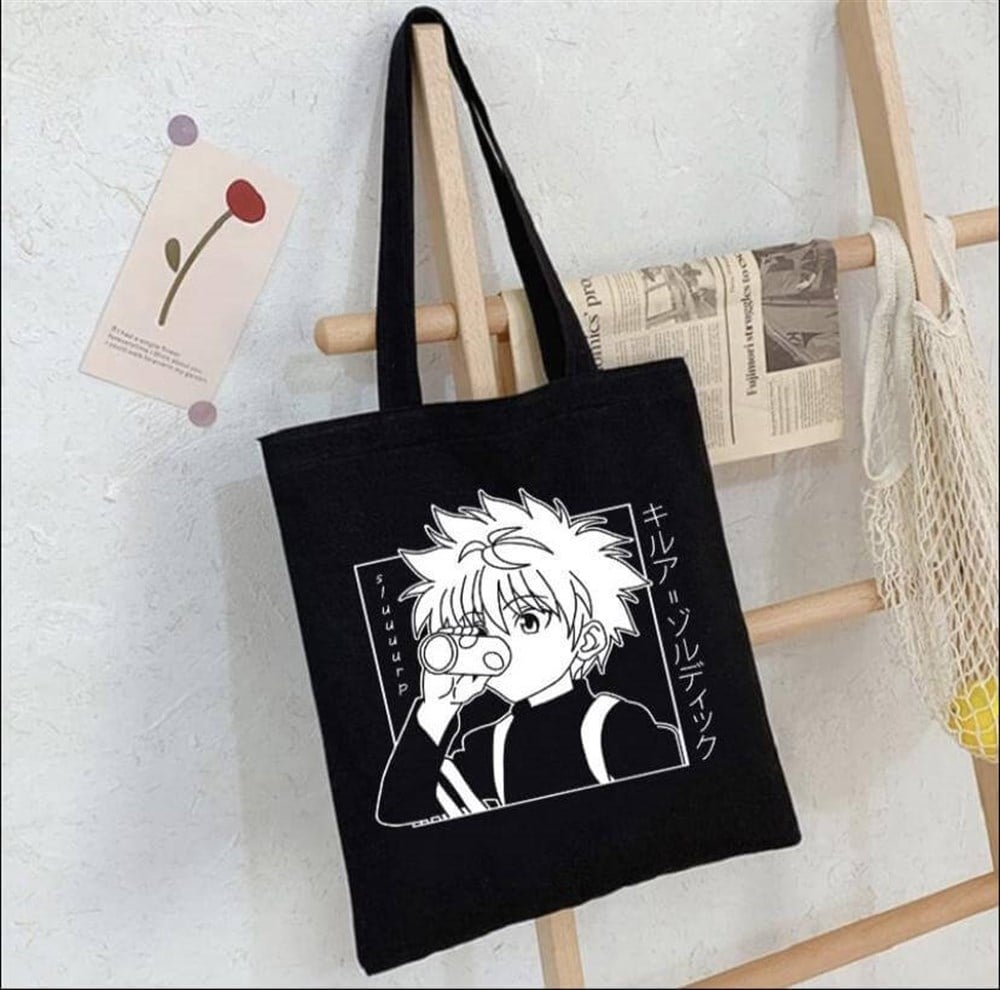 Hunter x Hunter Killua Anime Yıkanabilir Ham Bez Çanta