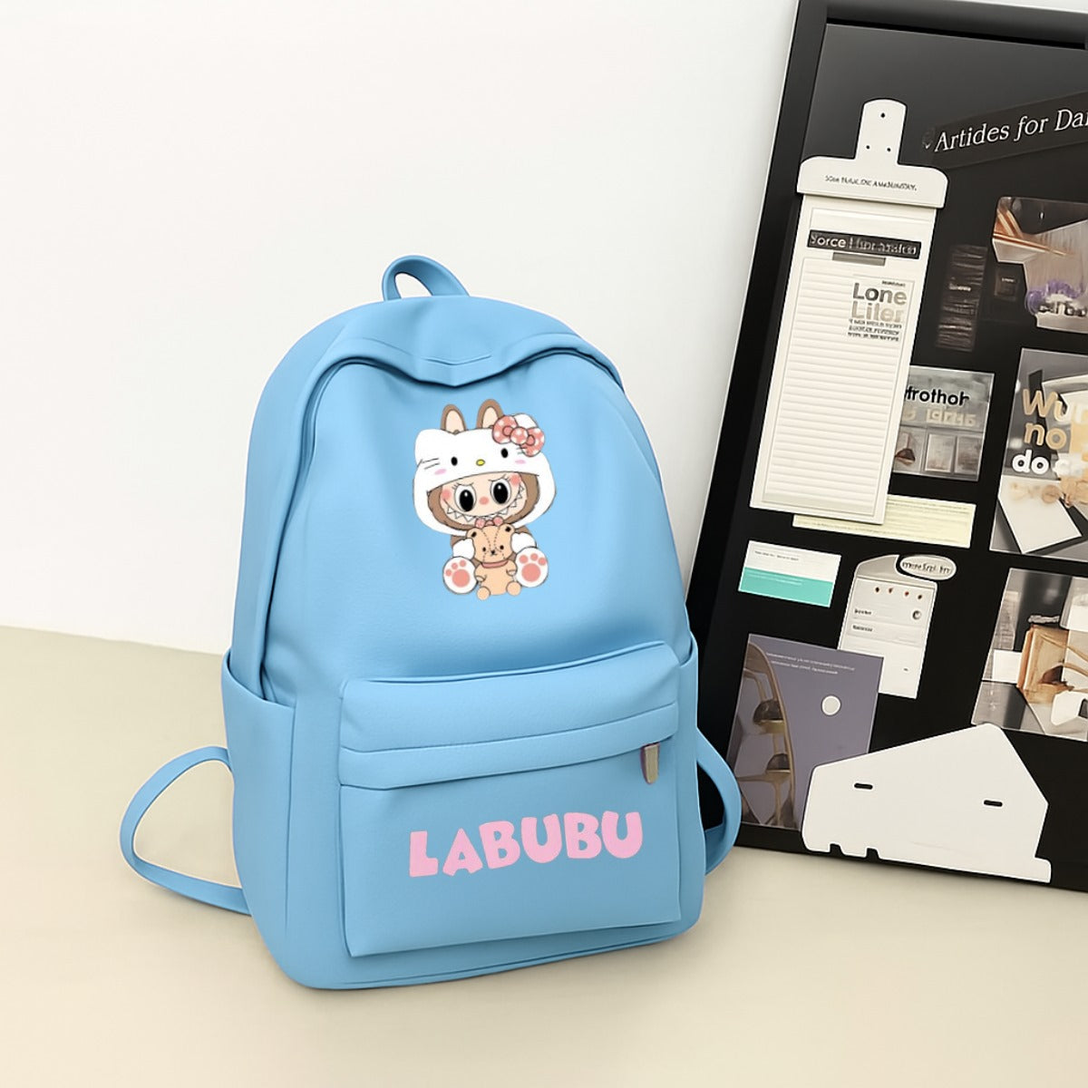 Labubu Baskılı Renkli Unisex Okul Sırt Çantası