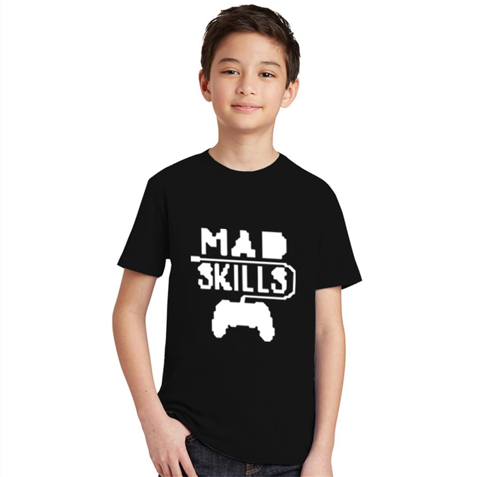 Mad Skills Baskılı Siyah Çocuk T-shirt