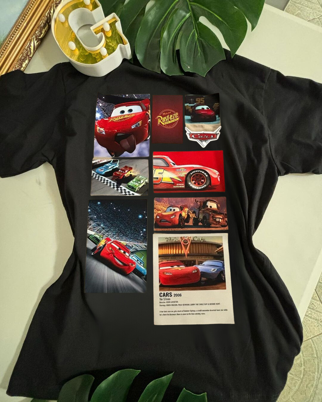 Mcqueen Fotoğraf Albümü Baskılı Beyaz T-shirt