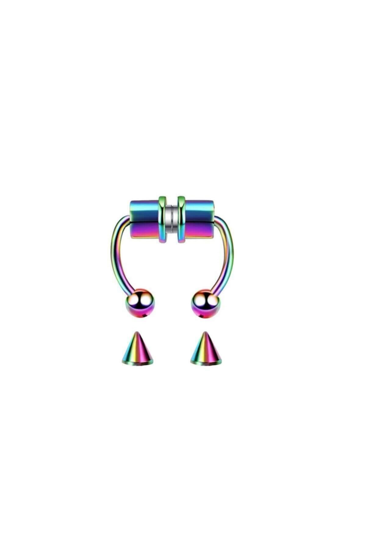 Mıknatıslı Hologram Fake Septum Piercing