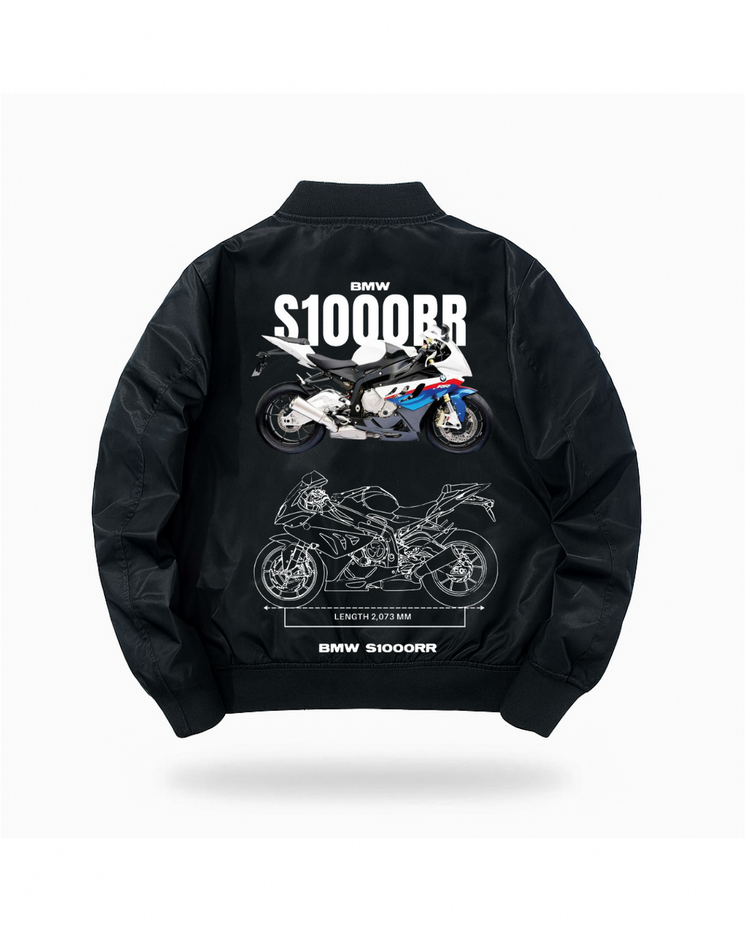 Motorbike Baskılı Unisex Bomber Ceket