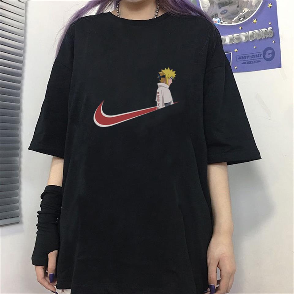 Narto Uzumaki Baskılı Siyah Unisex Oversize T-shirt