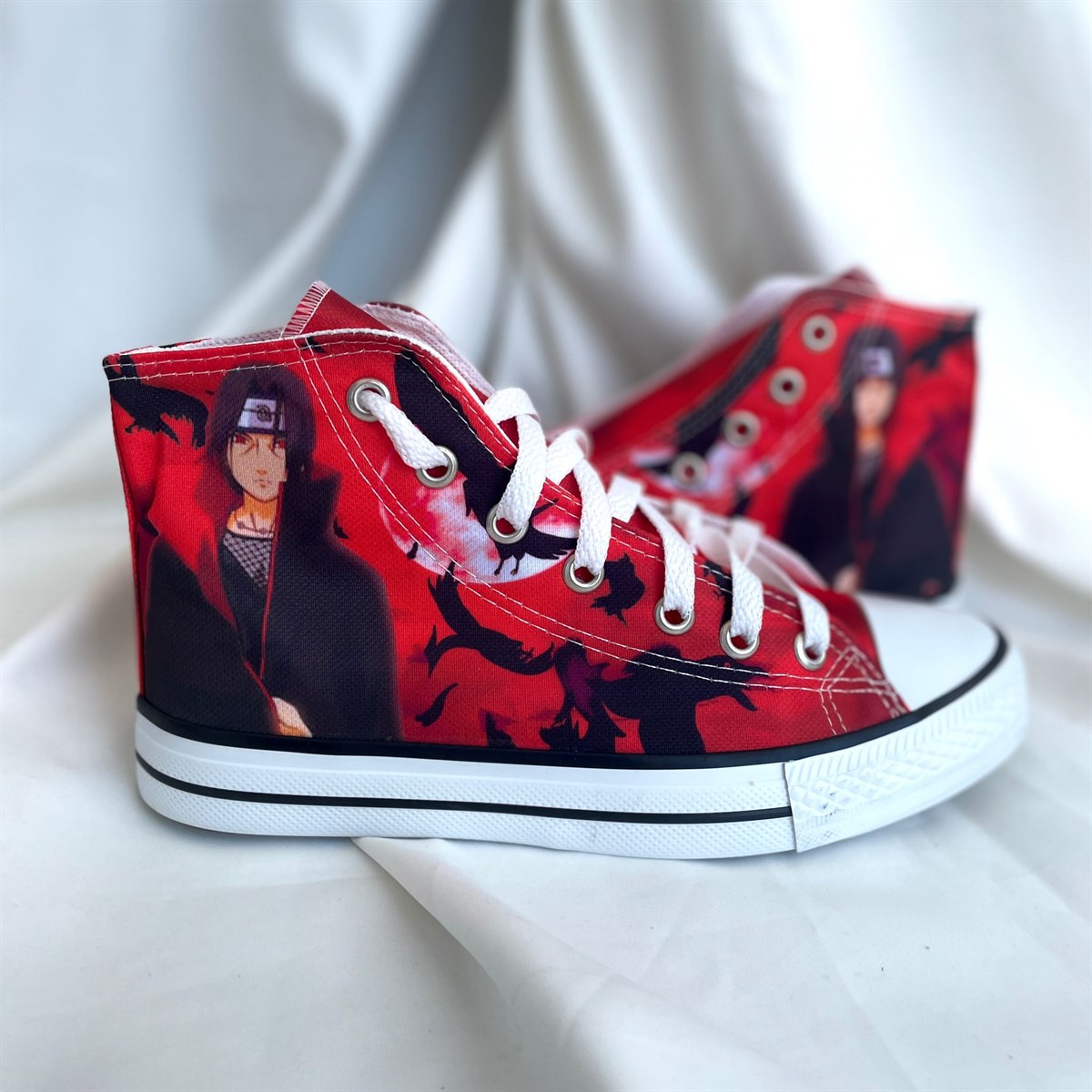 Naruto İtachi Uchiha Baskılı Kanvas Ayakkabı