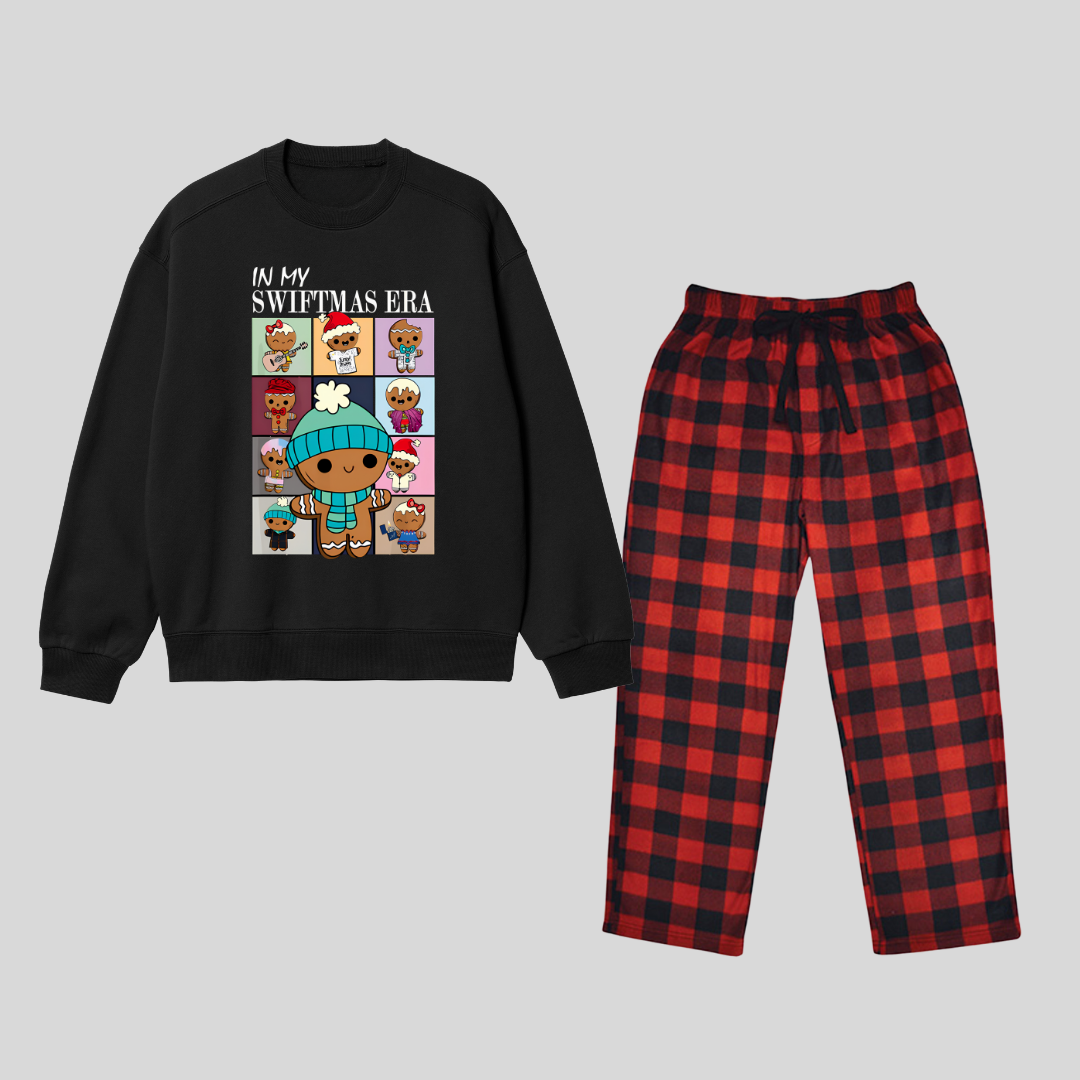 New Year in My Swiftie Era Baskılı Siyah Unisex Oversize Alt Üst 2 Li Takım