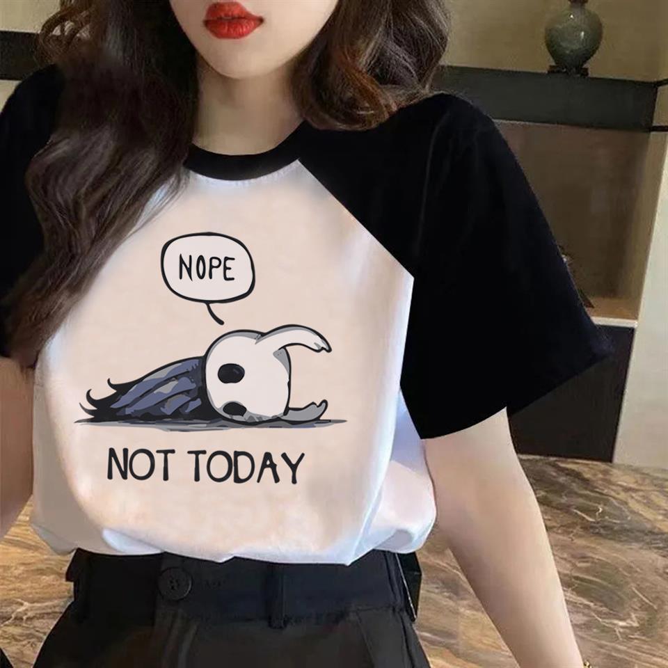 'Nope' Not Today Baskılı Raglan Sleeve Beyaz Unisex Oversize T-shirt