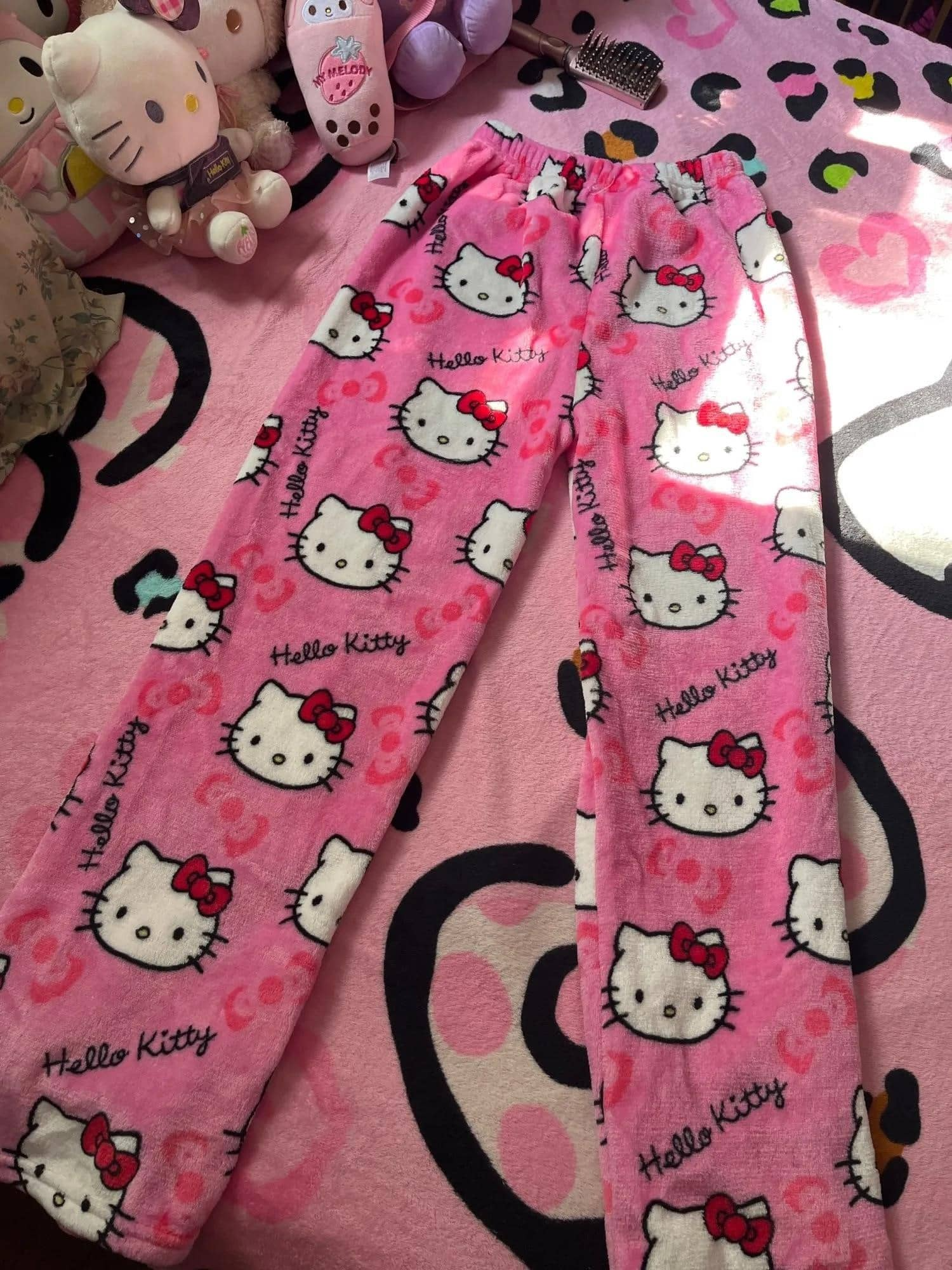 Peluş Kitty Oversize Eşofman Altı