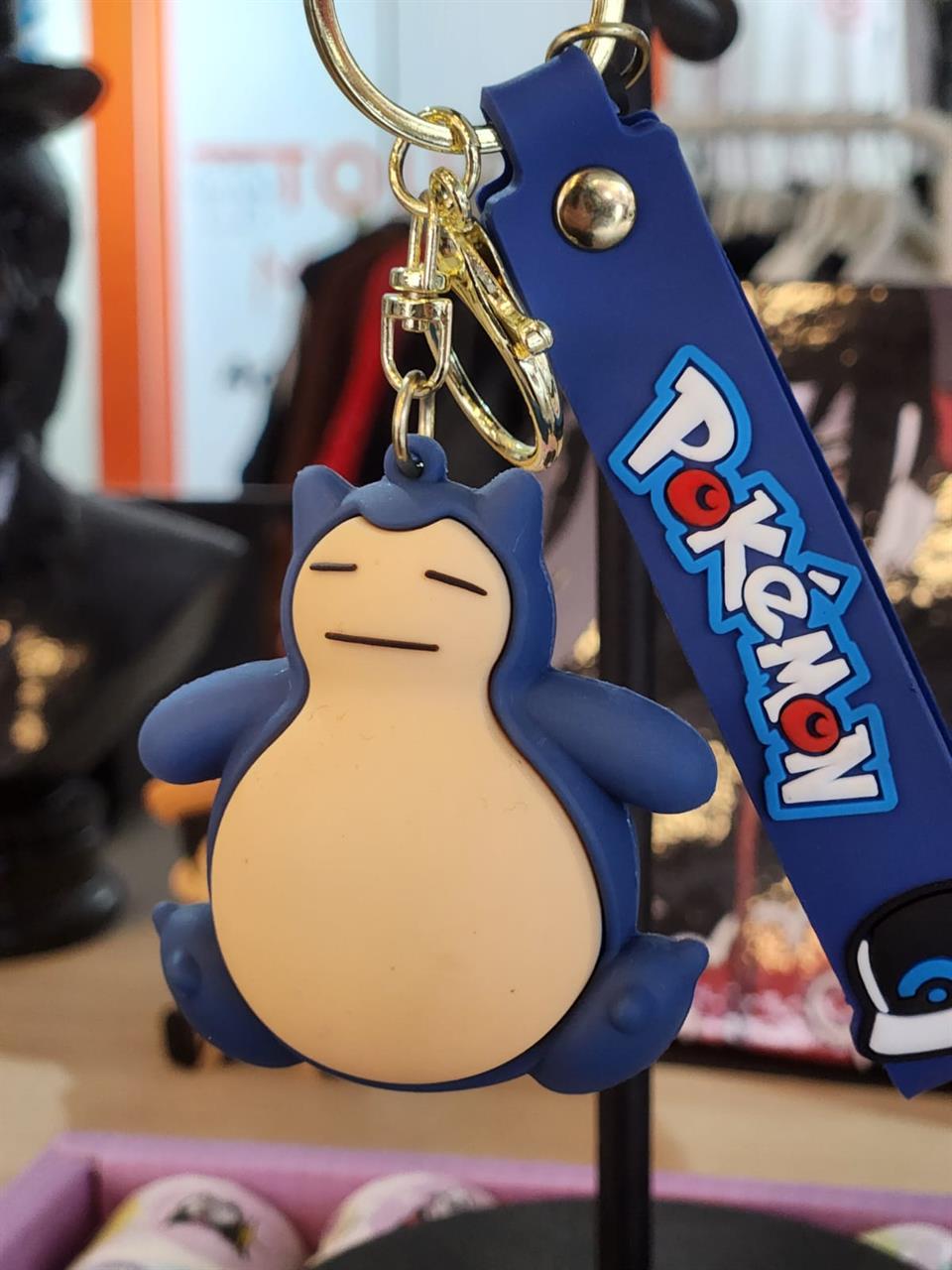 Pokemon Snorlax Figürlü Silikon Anahtarlık