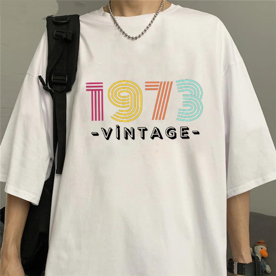 Rainbow Vintage Baskılı Beyaz Unisex Oversize T-shirt