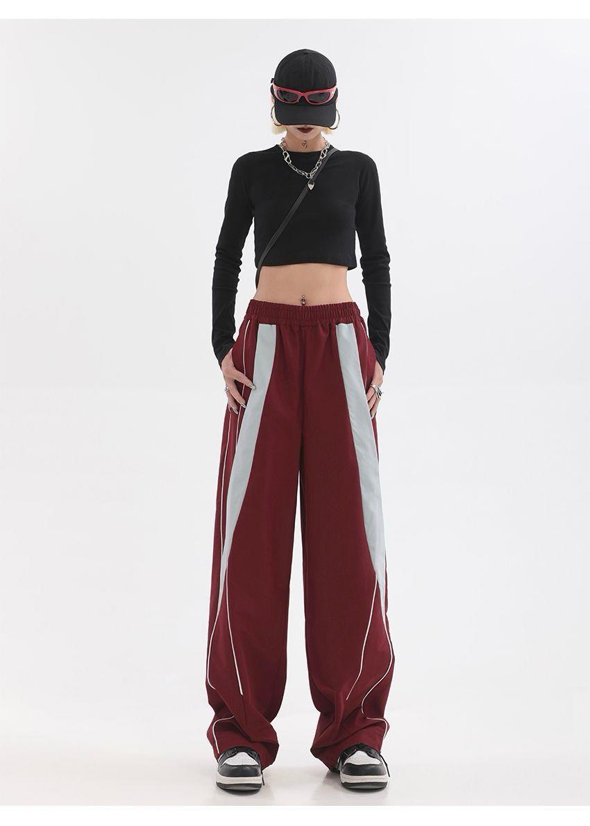 Retro Baggy Kırmızı Eşofman Altı