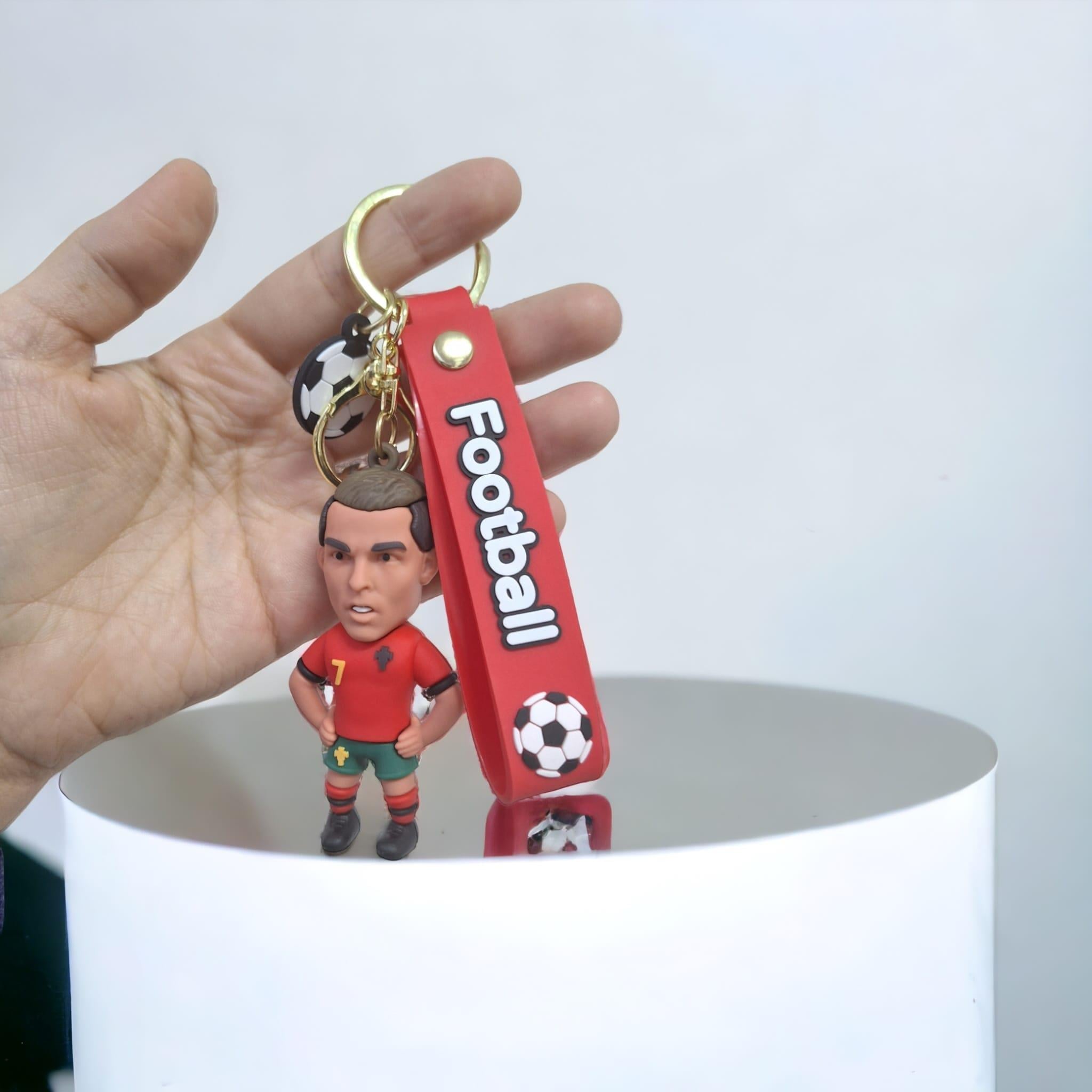 Ronaldo Figürlü Silikon Anahtarlık