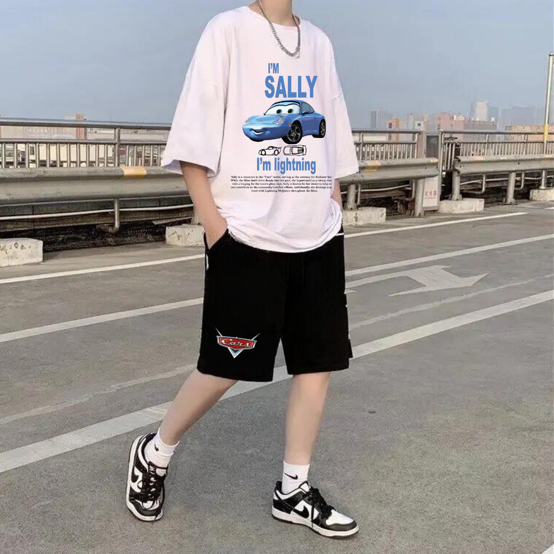 Sally Beyaz Oversize Kapüşonlu Sweatshirt & Eşofman Altı Unisex İkili Takım