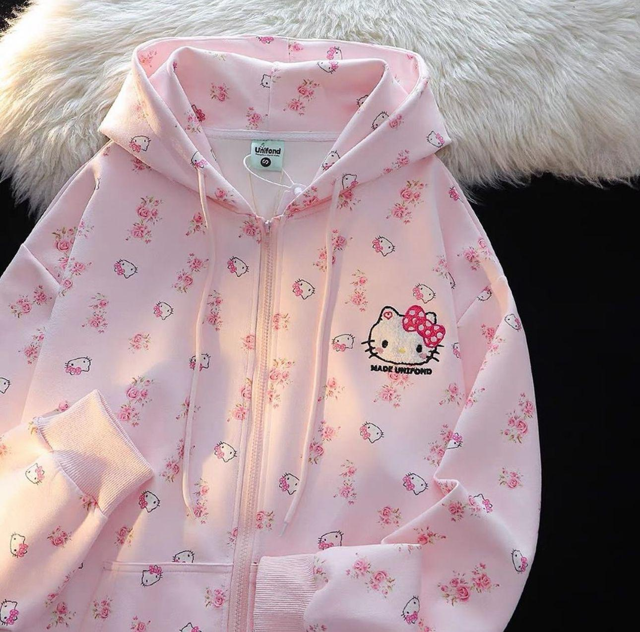 Sanrio Dijital Baskılı Nakış İşleme Hırka