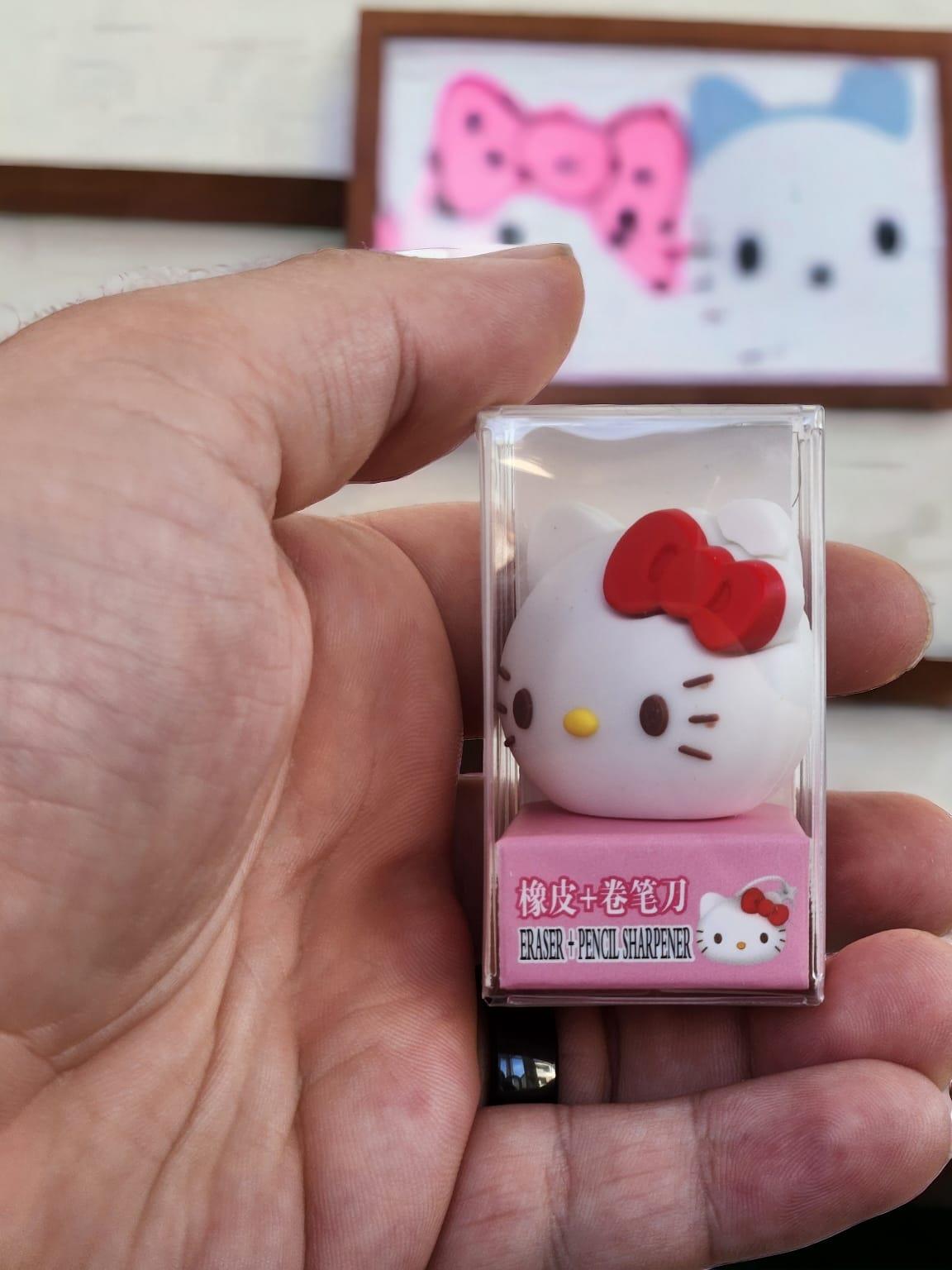 Sanrio Hello Kitty Beyaz Silgili Kalemtraş