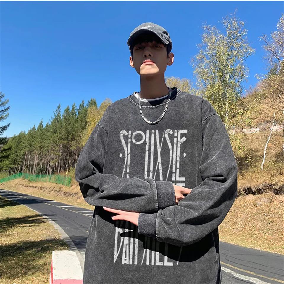 Siouxsie And The Banshees Baskılı Yıkamalı Vintage Unisex Oversize Bisiklet Yaka Sweatshirt