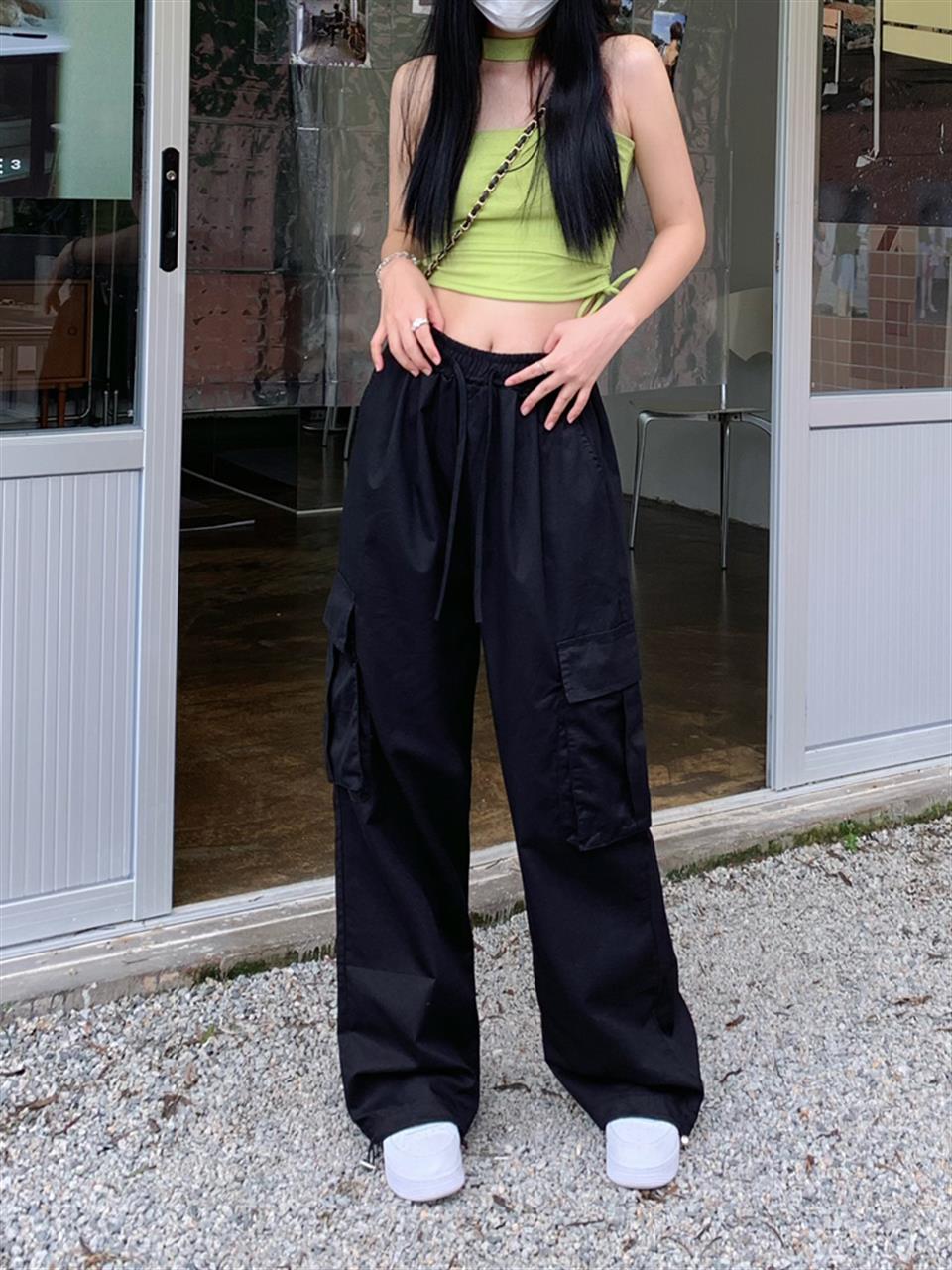 Siyah Tactical Paraşüt Kumaş Pantolon | Pantolon