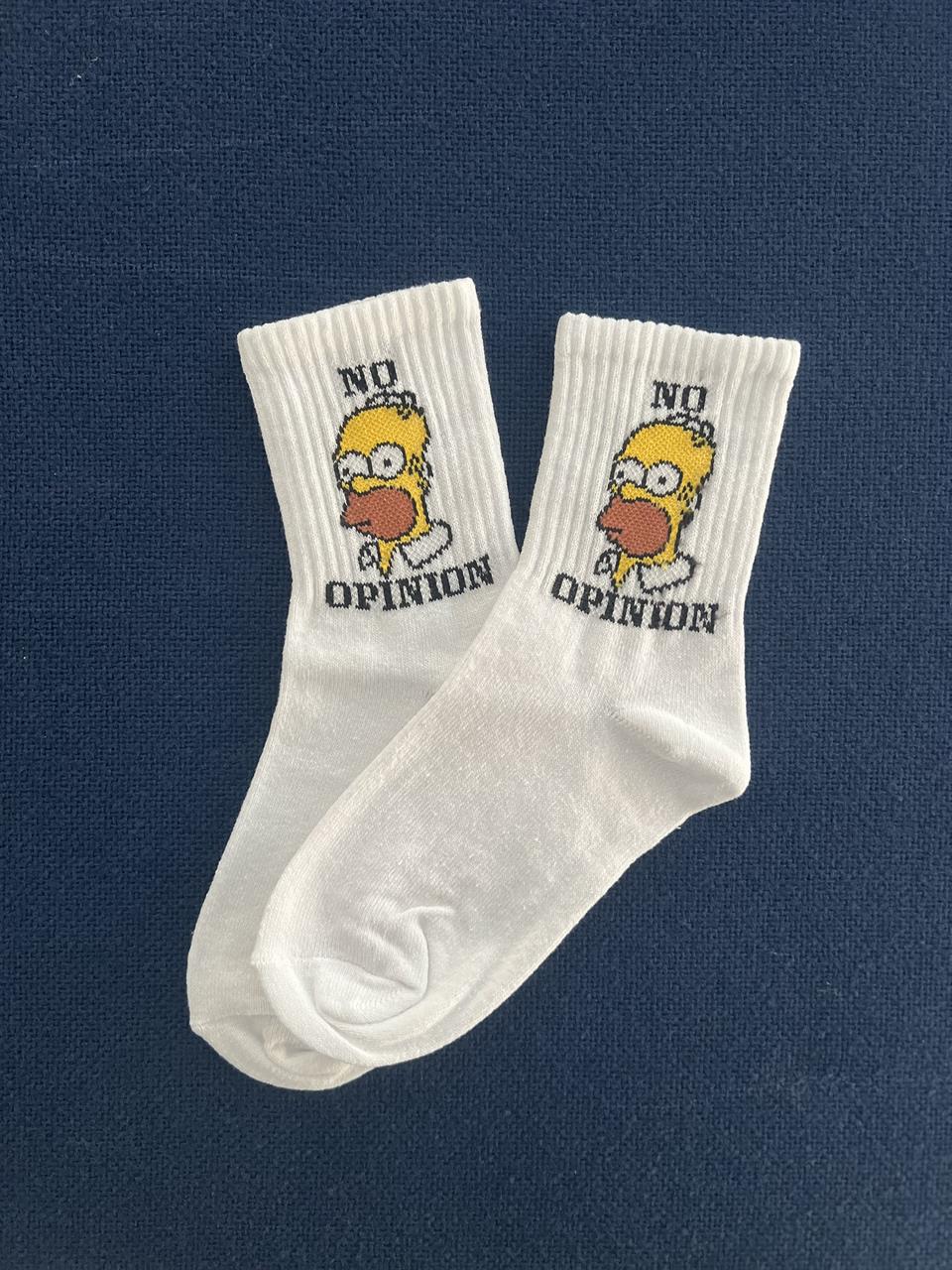 Somer Simpsons Beyaz Kolej Çorap
