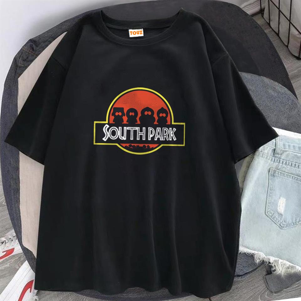 South Park Baskılı Siyah Unisex Oversize T-shirt | T-SHİRT
