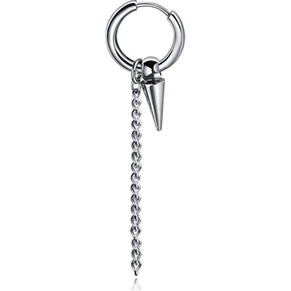 Spear Çelik Sallantılı Unisex Küpe