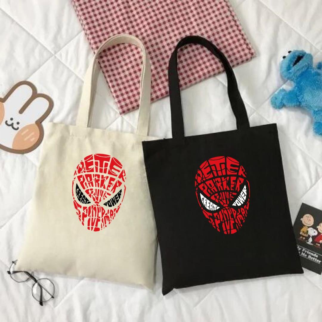 Spider Man Siyah Bez Çanta 