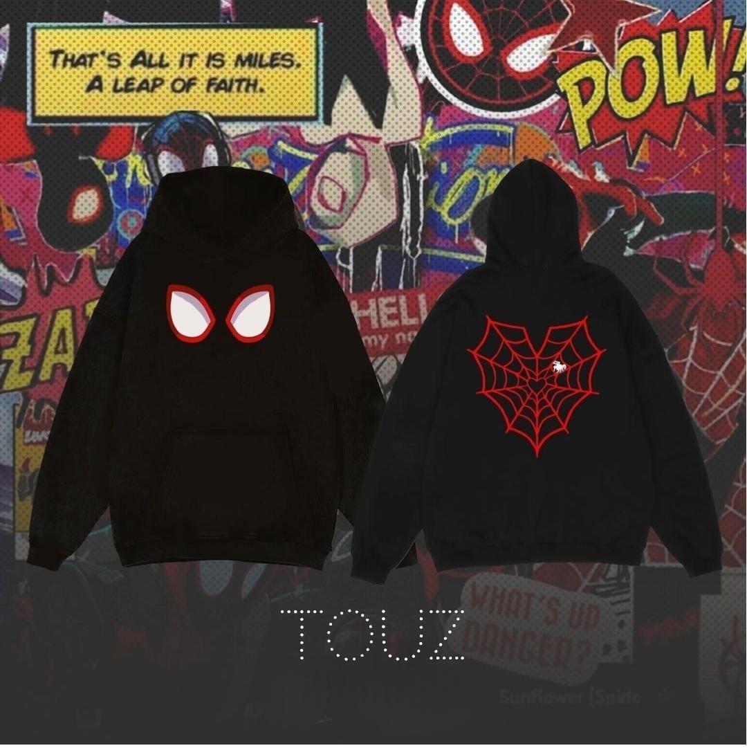 Spider Web Kapşonlu Sweatshirt 