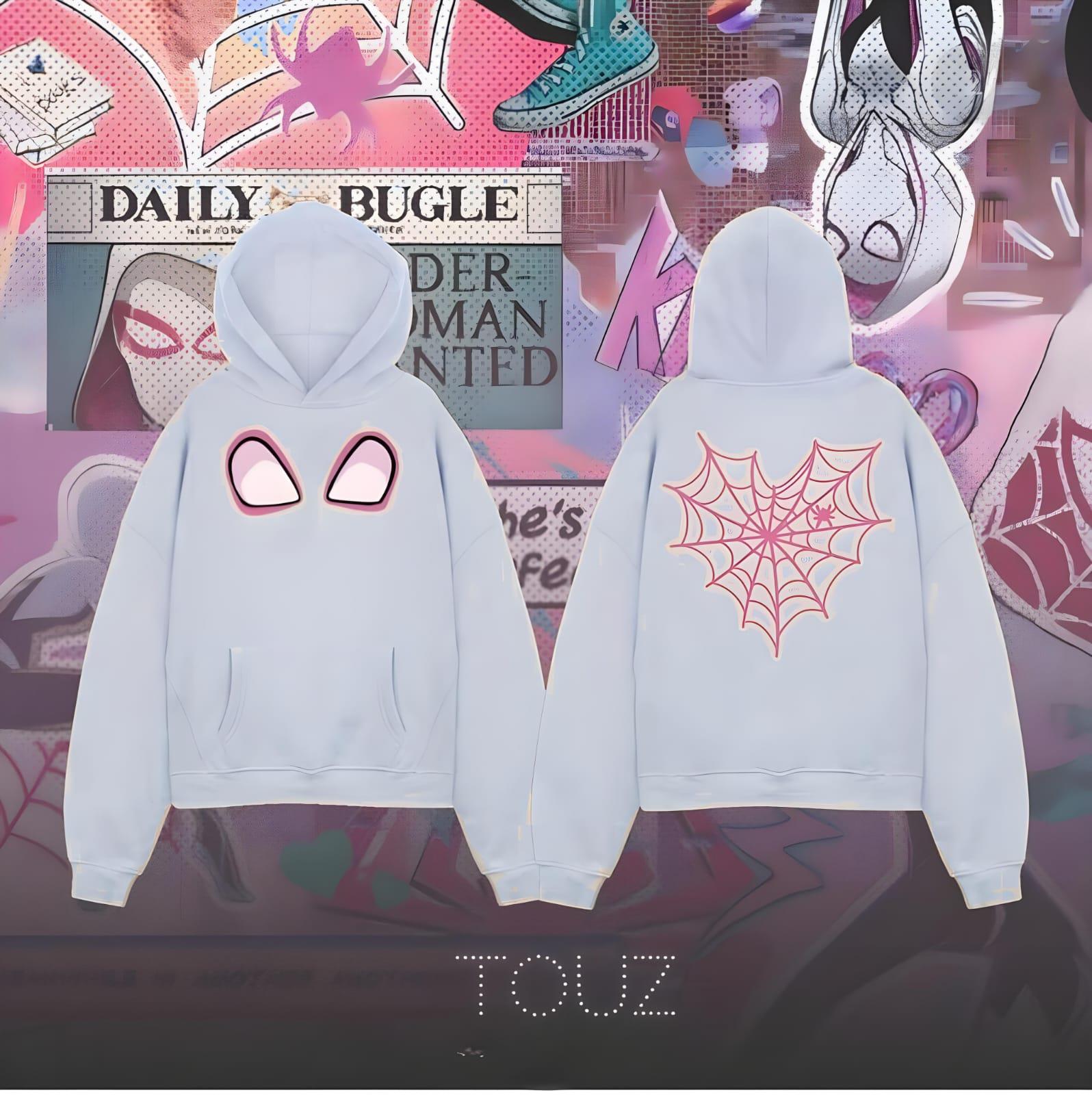 Spider Web Kapşonlu Sweatshirt 