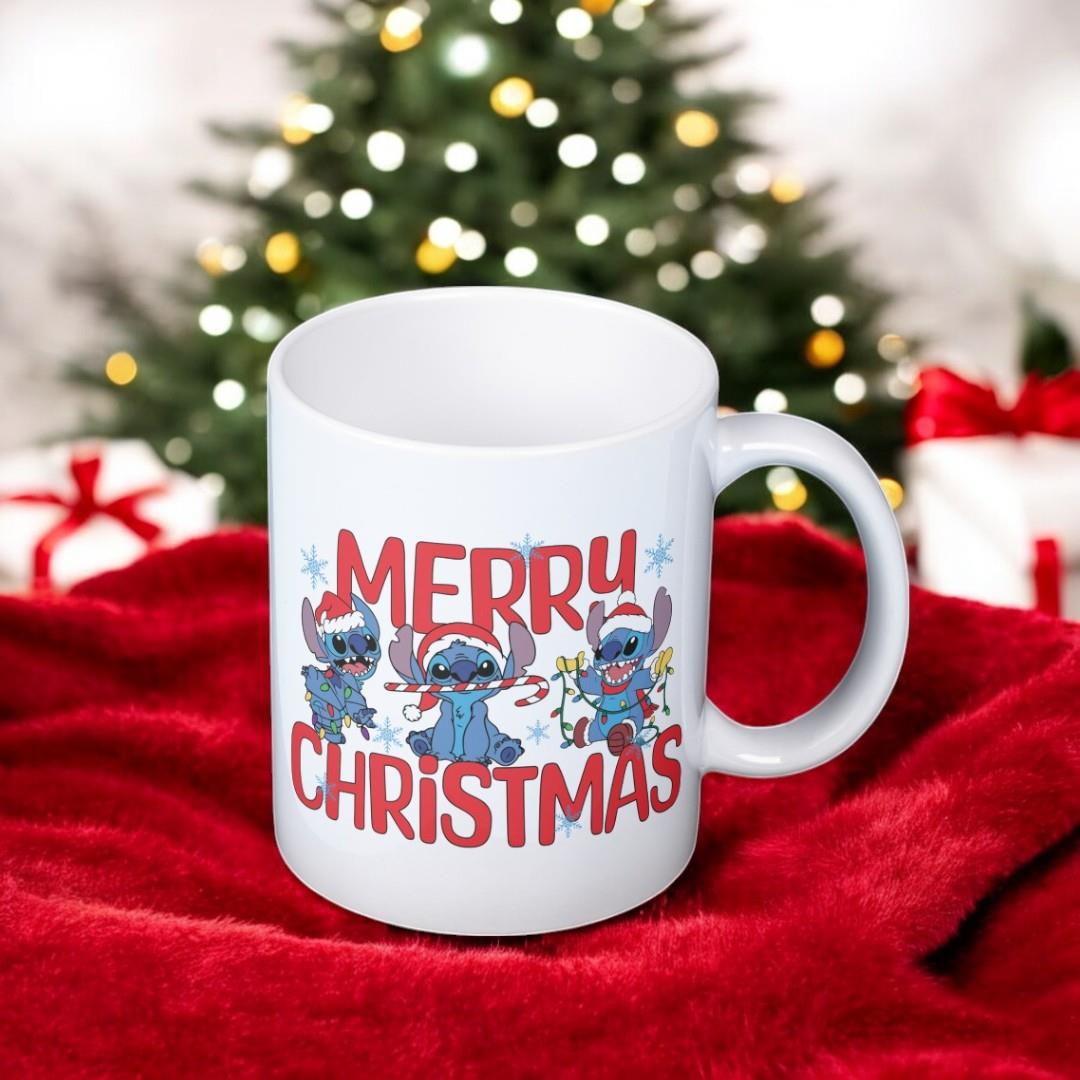 Stitch Christmas Detail Baskılı Yeni Yıl Kupa